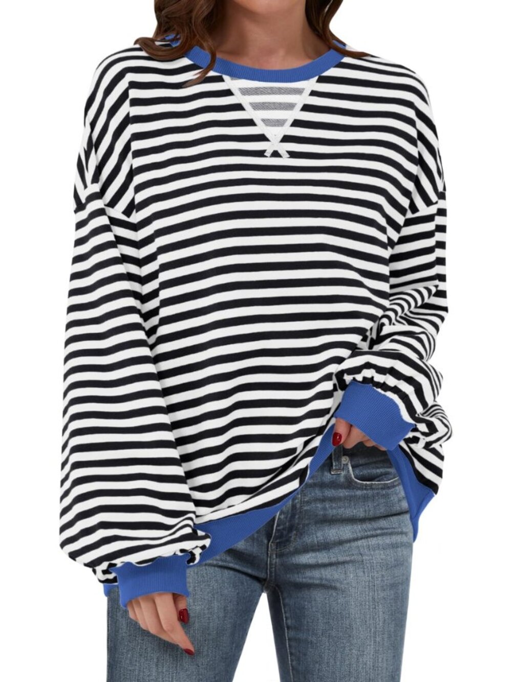 Women’s Striped Oversized Sweatshirts